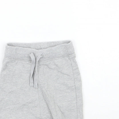 Close-up detail of Marks & Spencer Baby Grey sweatpants, size 6-9, Months
