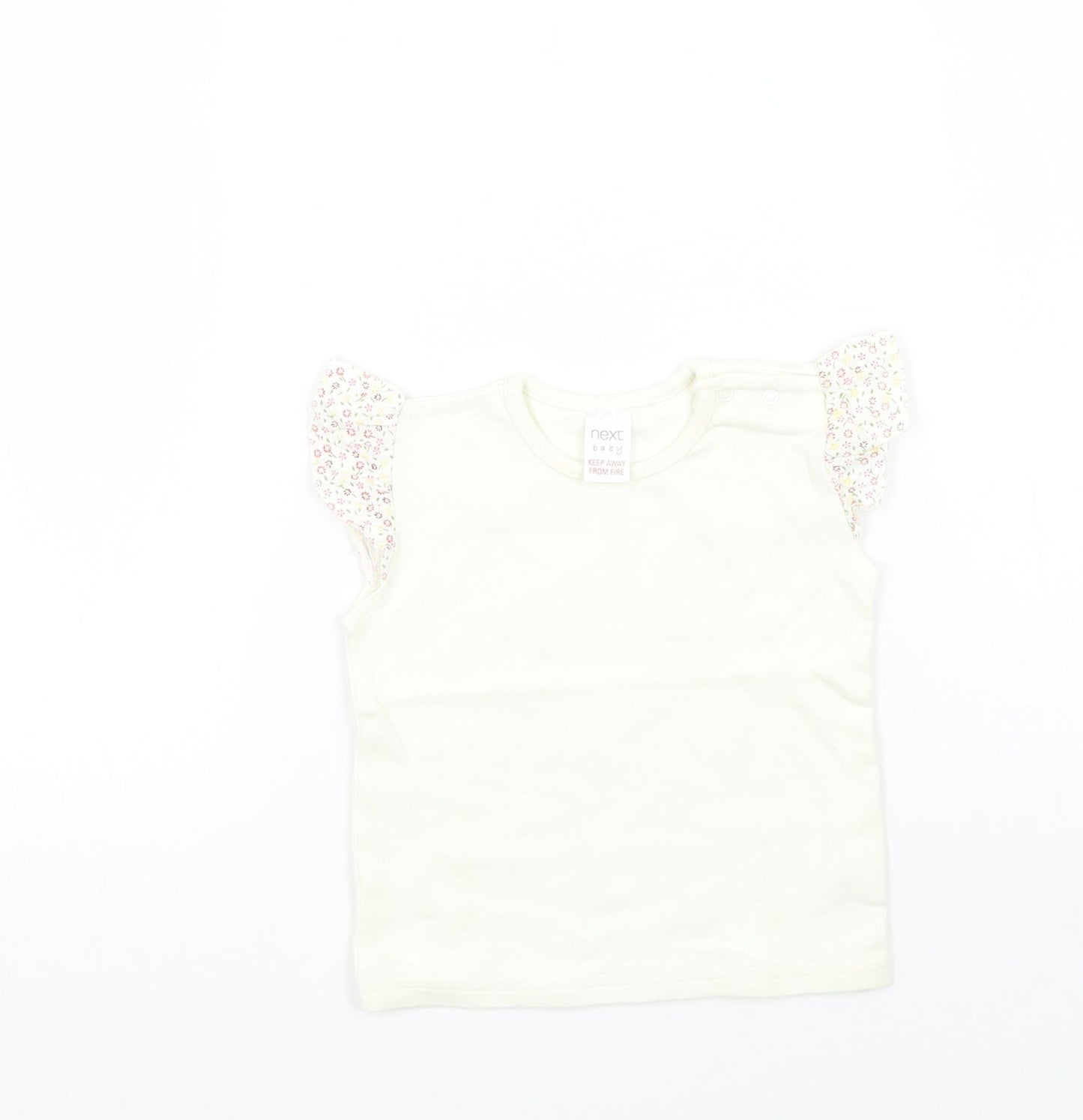 NEXT Girls White   Basic T-Shirt Size 6-9 Months