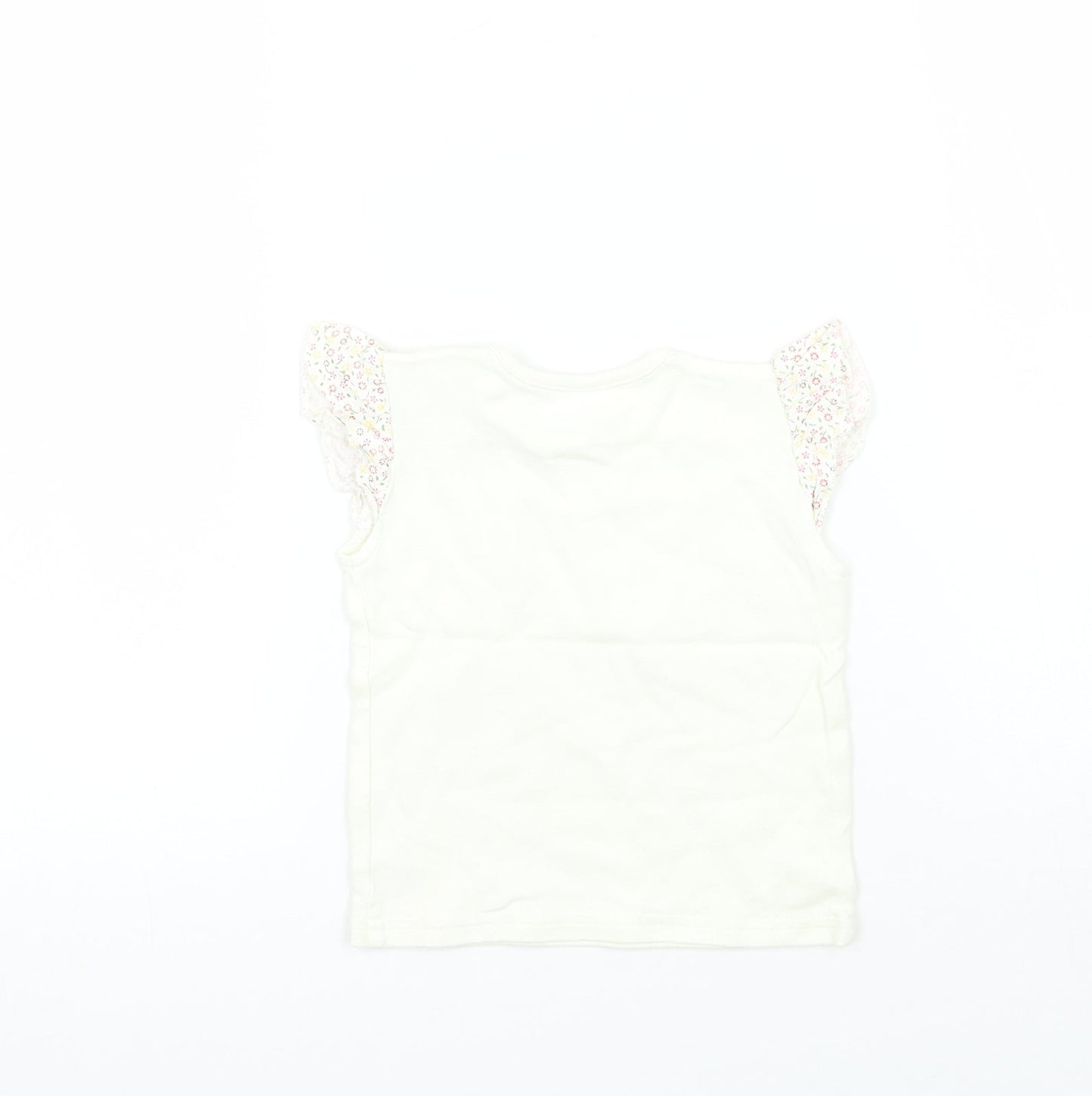 NEXT Girls White   Basic T-Shirt Size 6-9 Months