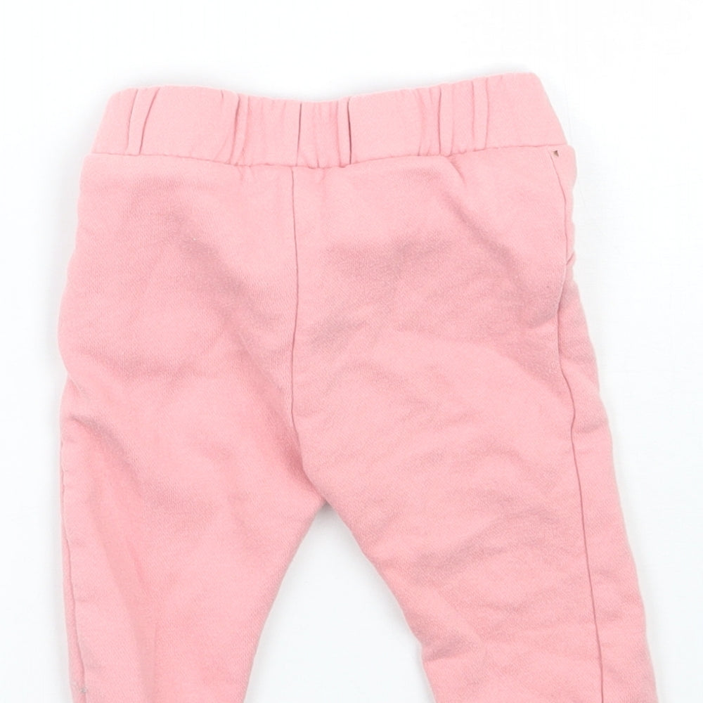 Fred & flo Girls Pink   Sweatpants Trousers Size 3-6 Months