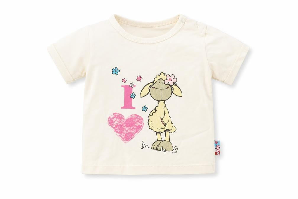NICI Girls Beige   Basic T-Shirt Size 9-12 Months