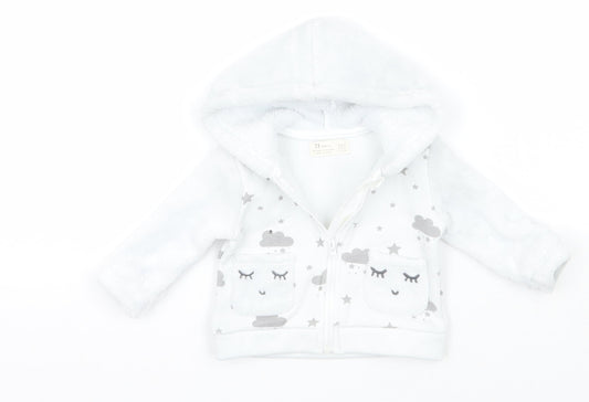 Zy Baby Grey Geometric  Jacket Coatigan Size 0-3 Months