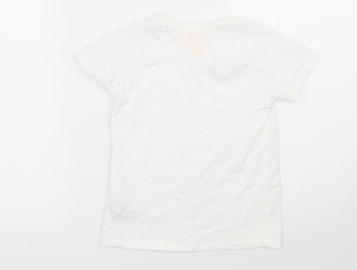 F&F Girls White   Basic T-Shirt Size 6 Years