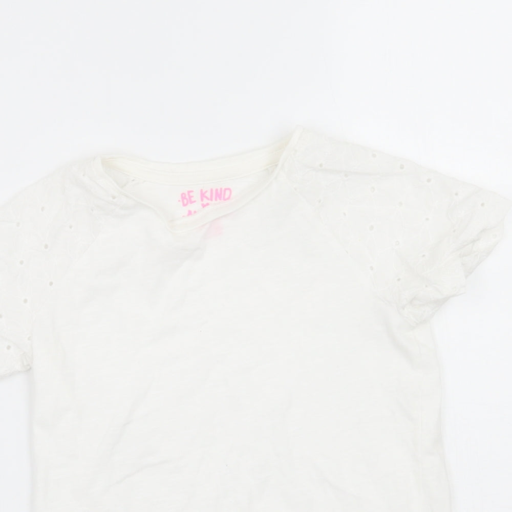 F&F Girls White   Basic T-Shirt Size 6 Years