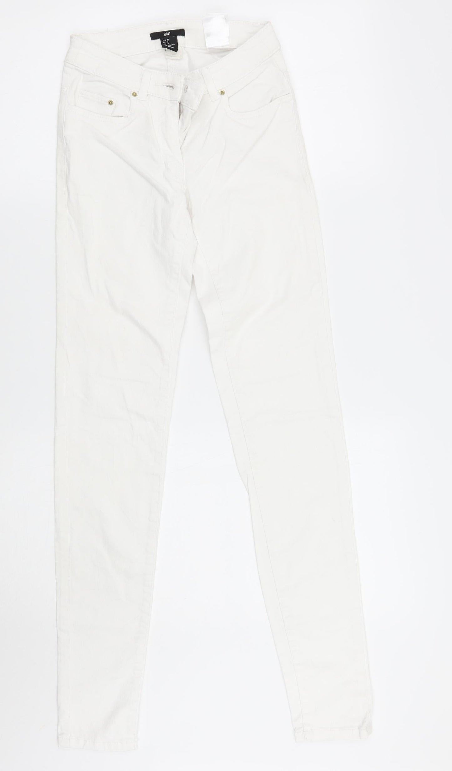 H&M Womens White   Skinny Jeans Size 2XS L30 in