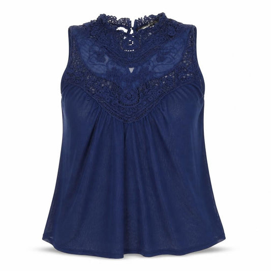 Atmosphere Womens Blue  Mesh Basic Blouse Size 6