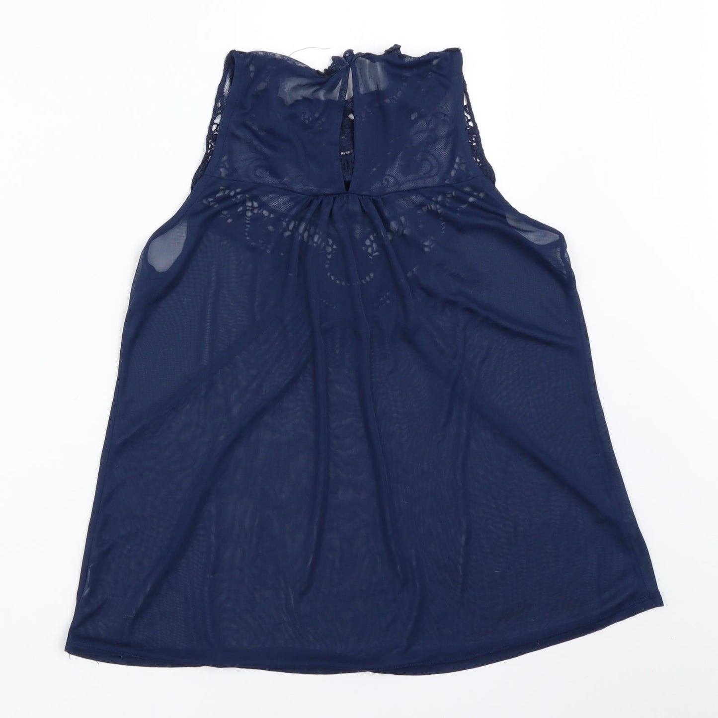 Atmosphere Womens Blue  Mesh Basic Blouse Size 6