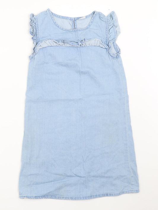 NEXT Girls Blue  Denim Shift  Size 9 Years