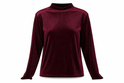 Front view of Atmosphere women’s purple basic t-shirt, size UK 10