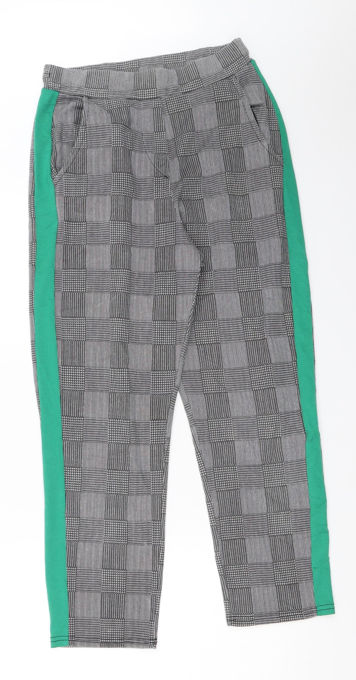 Ayanapa Womens Grey   Trousers  Size 8 L24.5 in