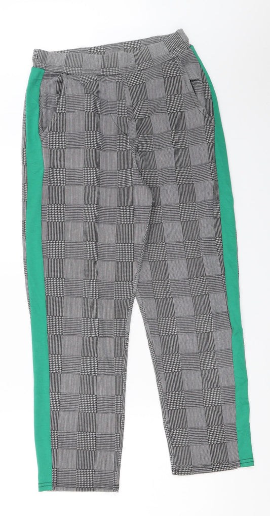 Ayanapa Womens Grey   Trousers  Size 8 L24.5 in