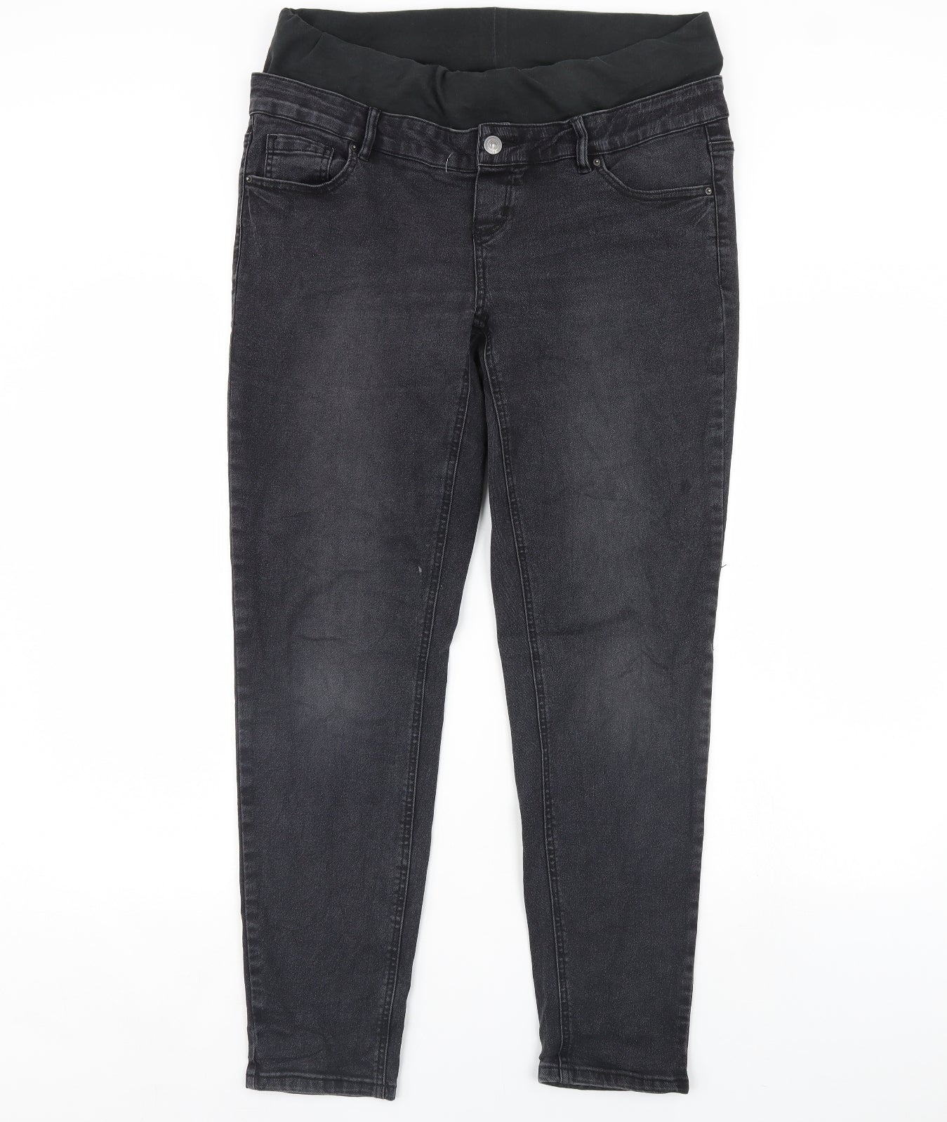 Pieces Womens Black  Denim Skinny Jeans Size 38 in L30 in