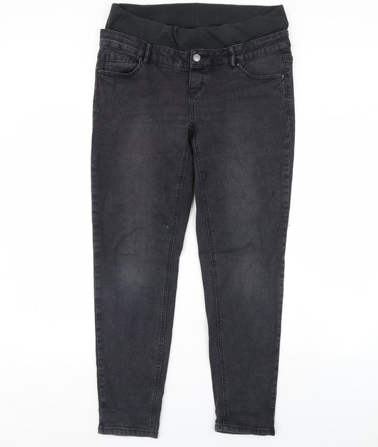 Pieces Womens Black  Denim Skinny Jeans Size 38 in L30 in