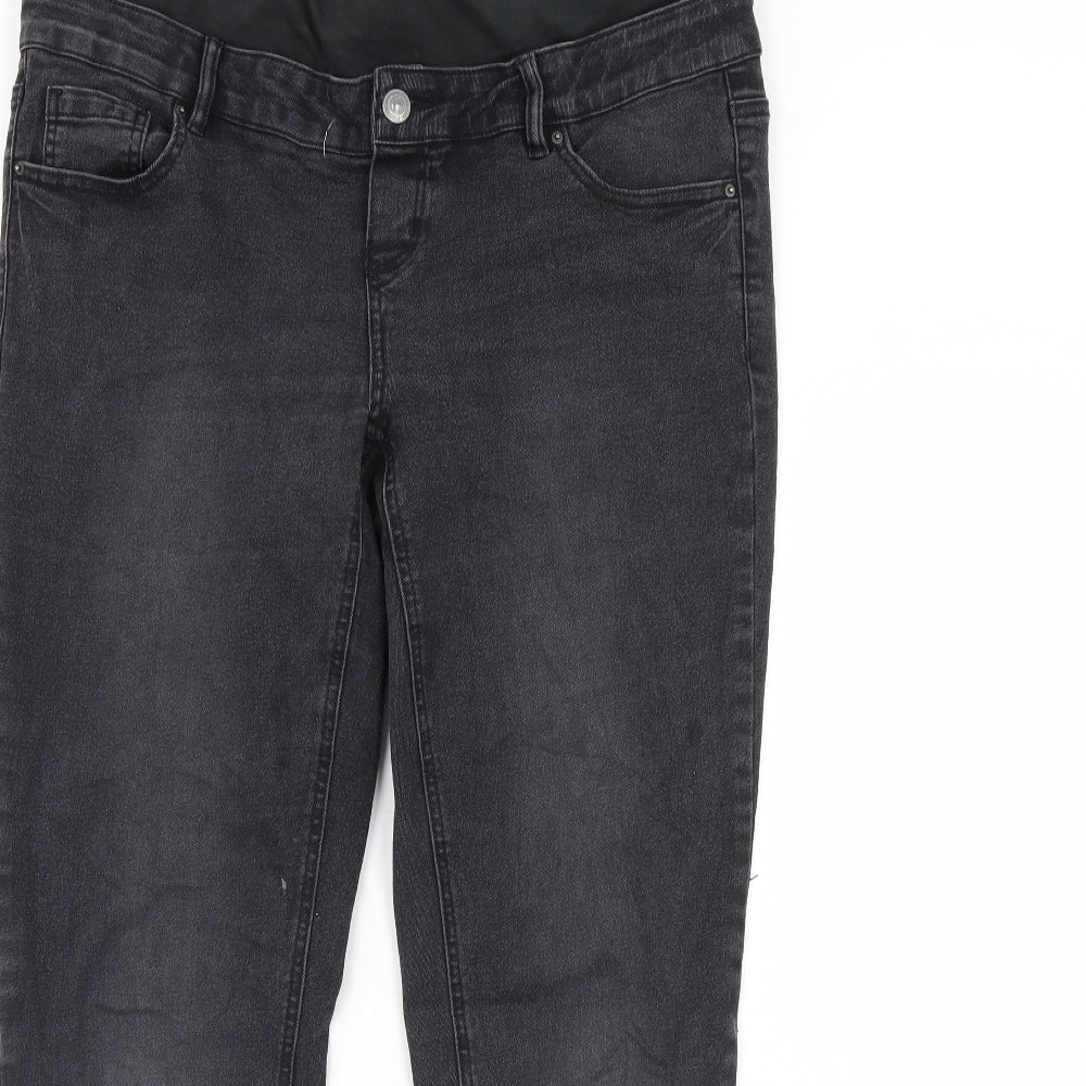 Pieces Womens Black  Denim Skinny Jeans Size 38 in L30 in
