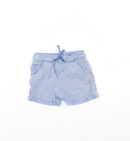 Additional front view of Tu Baby Blue Striped Cropped Trousers, size 18, Months