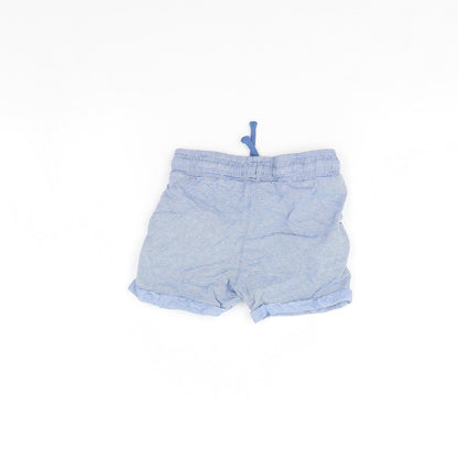 Back view of Tu Baby Blue Striped Cropped Trousers, size 18, Months