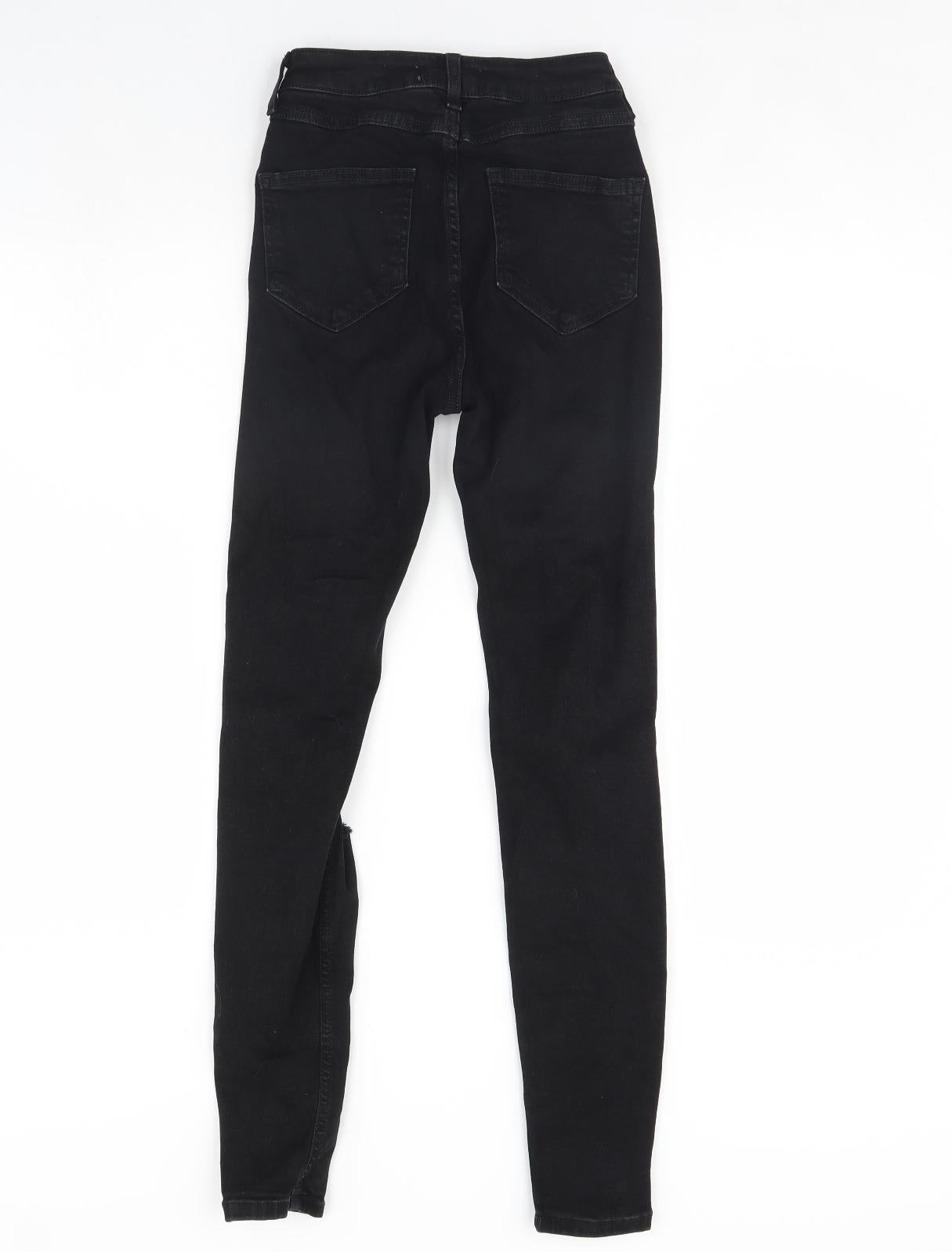 Denim & Co. Womens Black  Denim Skinny Jeans Size 6 L28 in