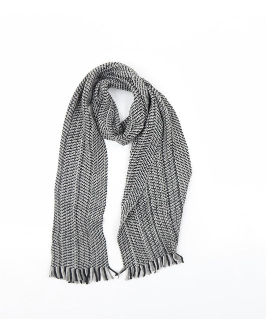 Preworn Womens Black Herringbone   Scarf