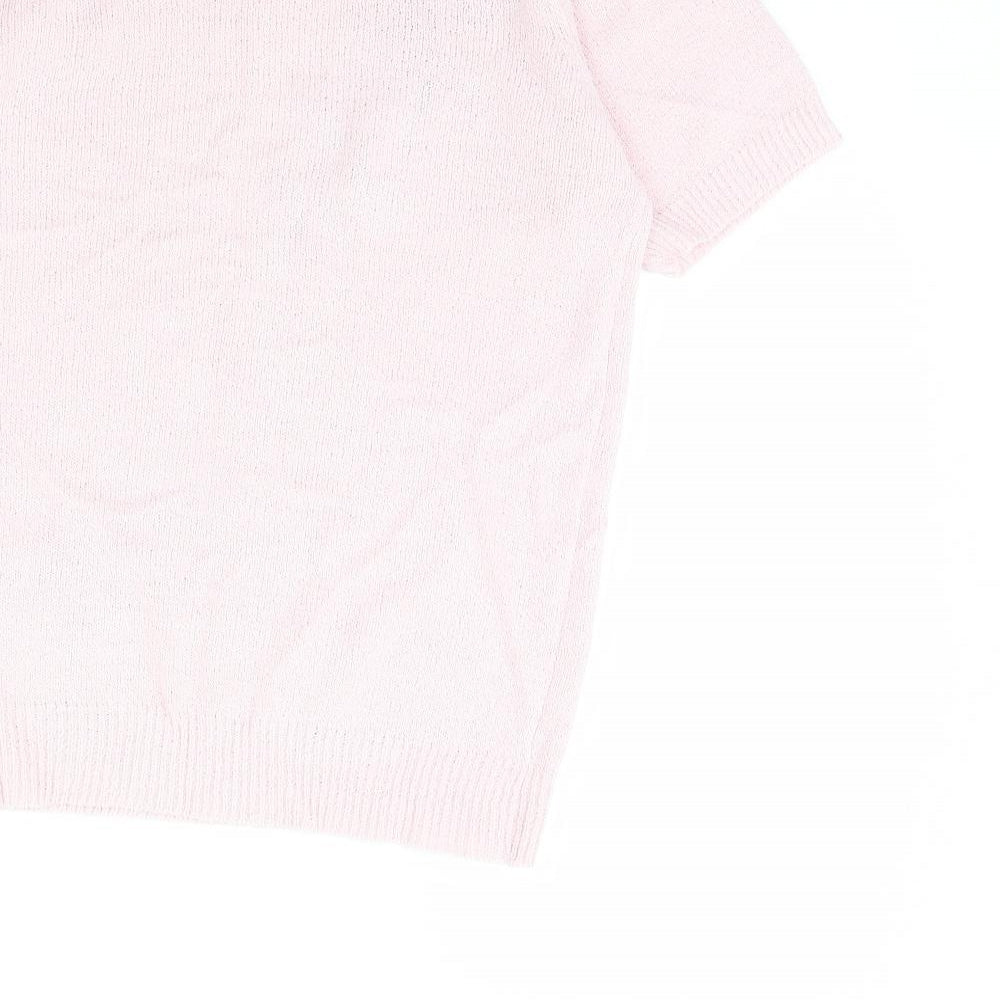 Mia Moda Womens Pink   Pullover Jumper Size S