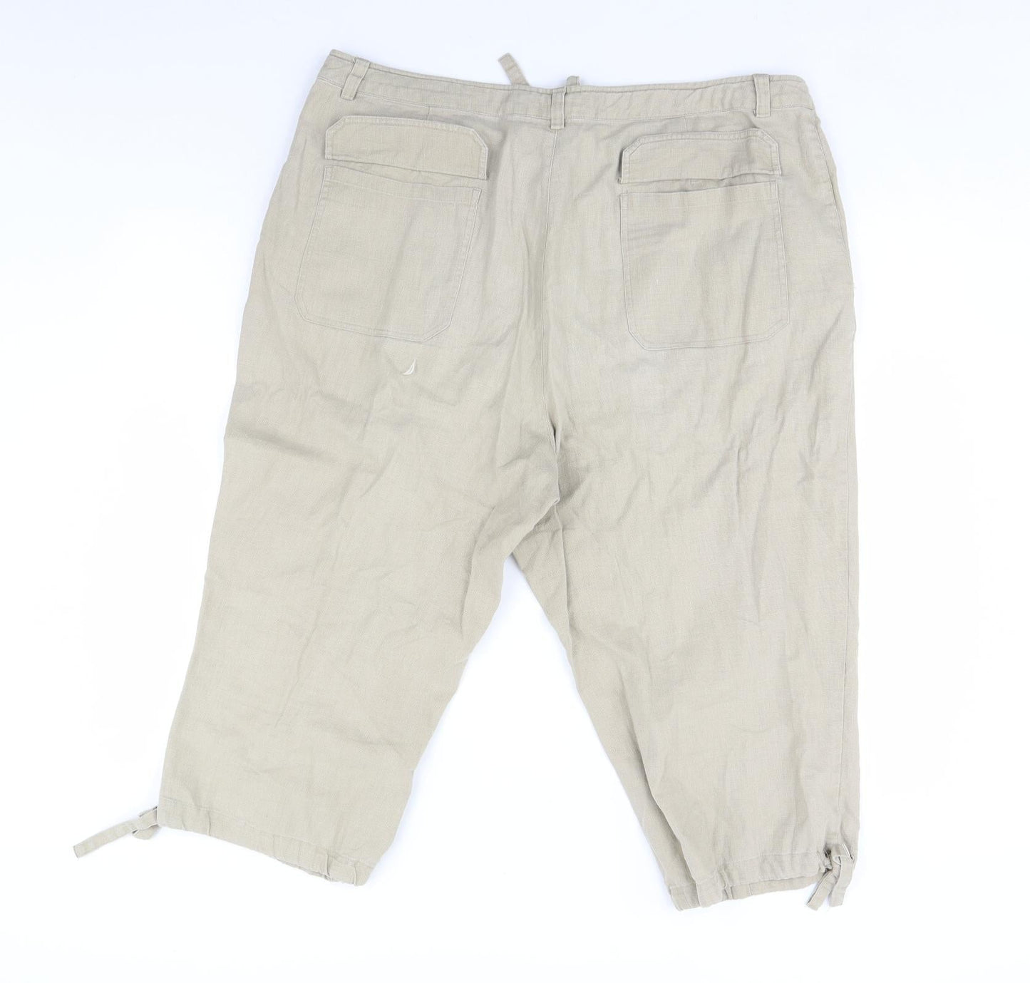 B natural  Womens Beige   Cargo Trousers Size XL L20 in