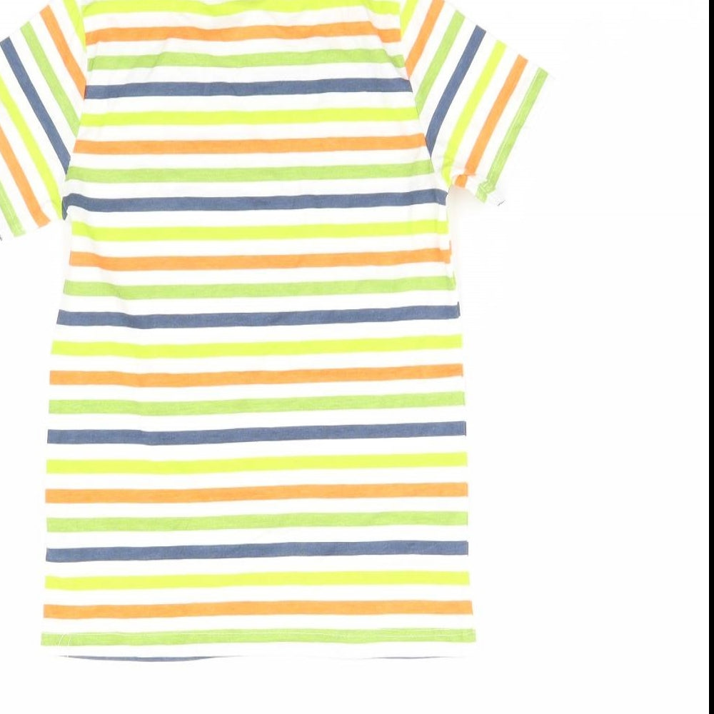 Dunnes Stores Boys Green Striped  Basic T-Shirt Size 3 Years