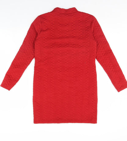 Back view of Jaqueline de Yong women’s red mini, size S