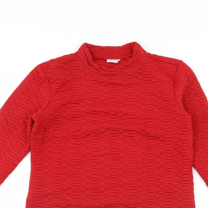 Close-up detail of Jaqueline de Yong women’s red mini, size S