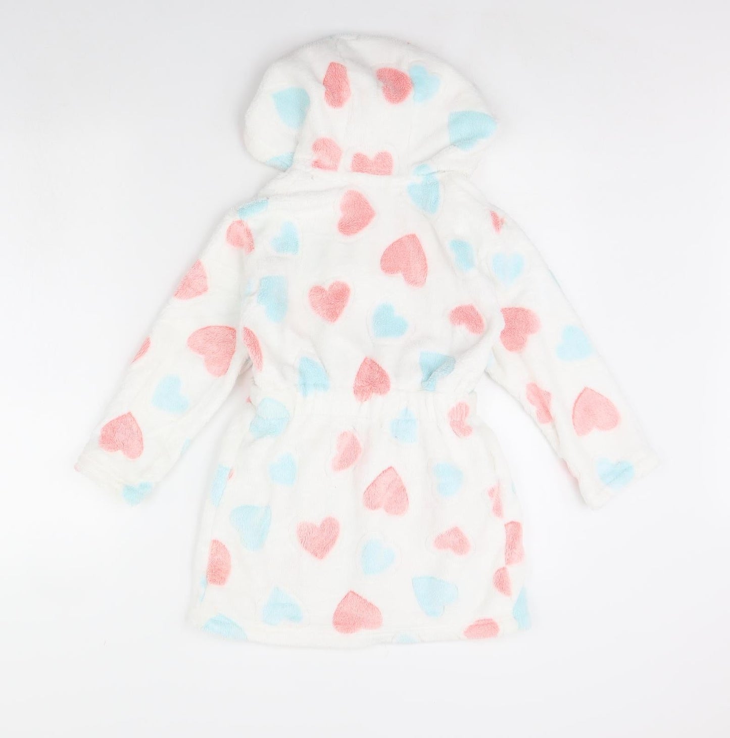 Preworn Girls White Polka Dot  Cami Gown Size 6 Years