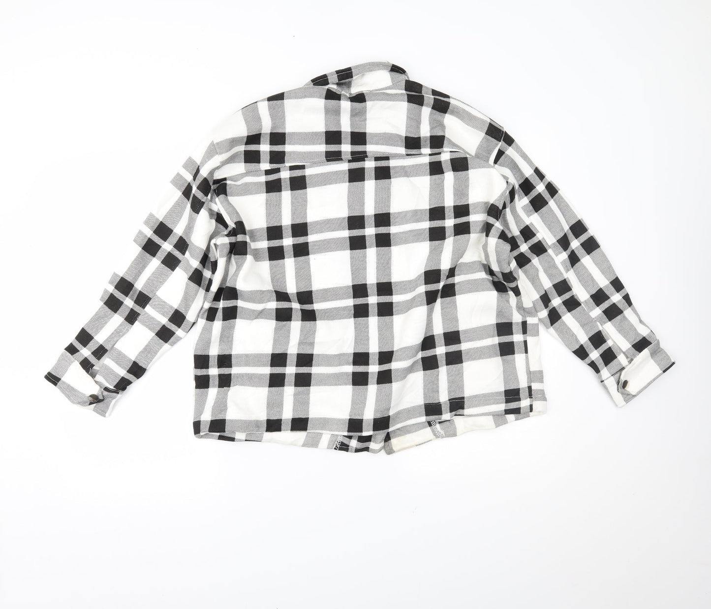 crazy girls Womens White Plaid  Jacket  Size S