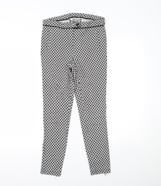 Dorothy Perkins Womens Black Houndstooth  Sweatpants Trousers Size 8 L23 in