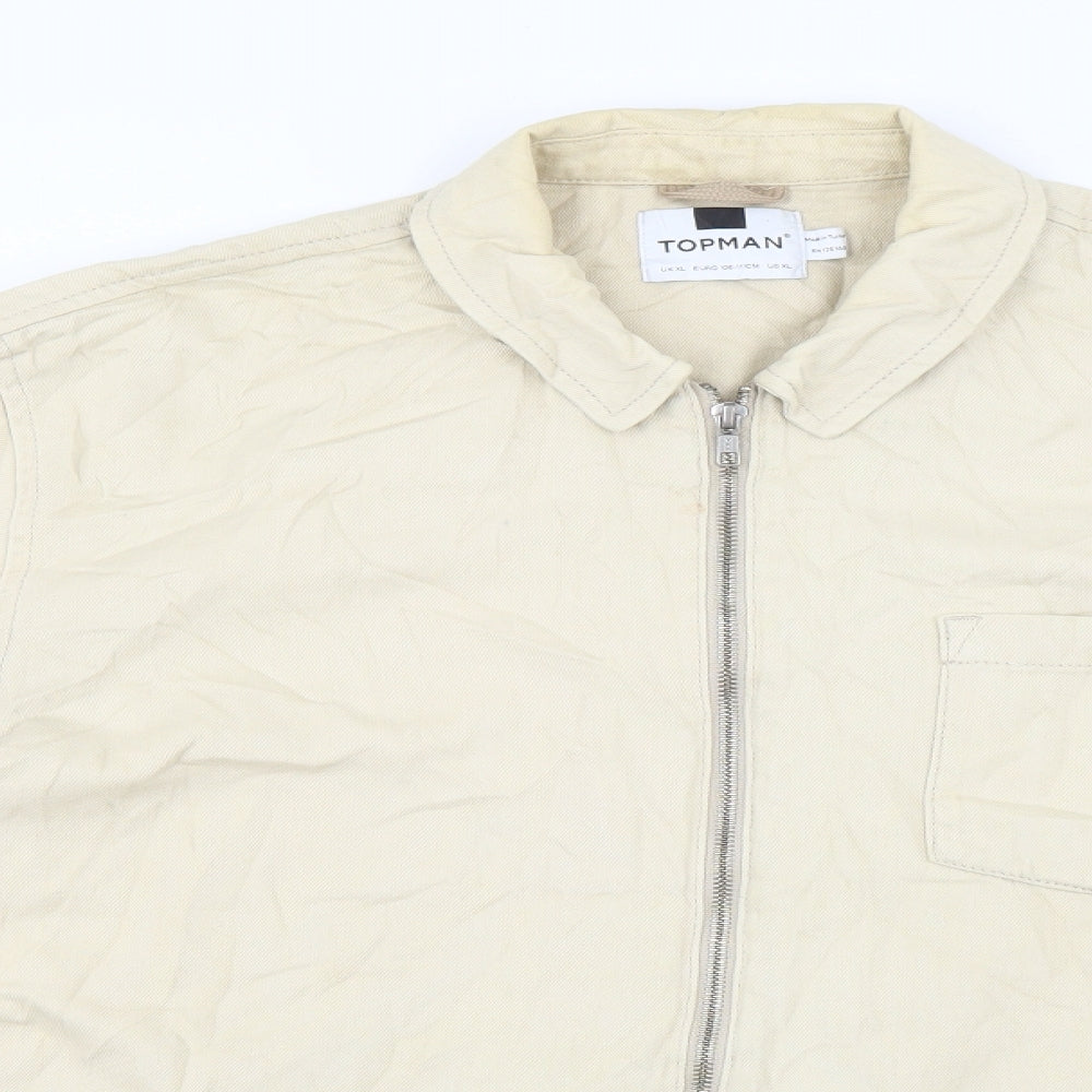 Topman Mens Beige   Jacket  Size XL
