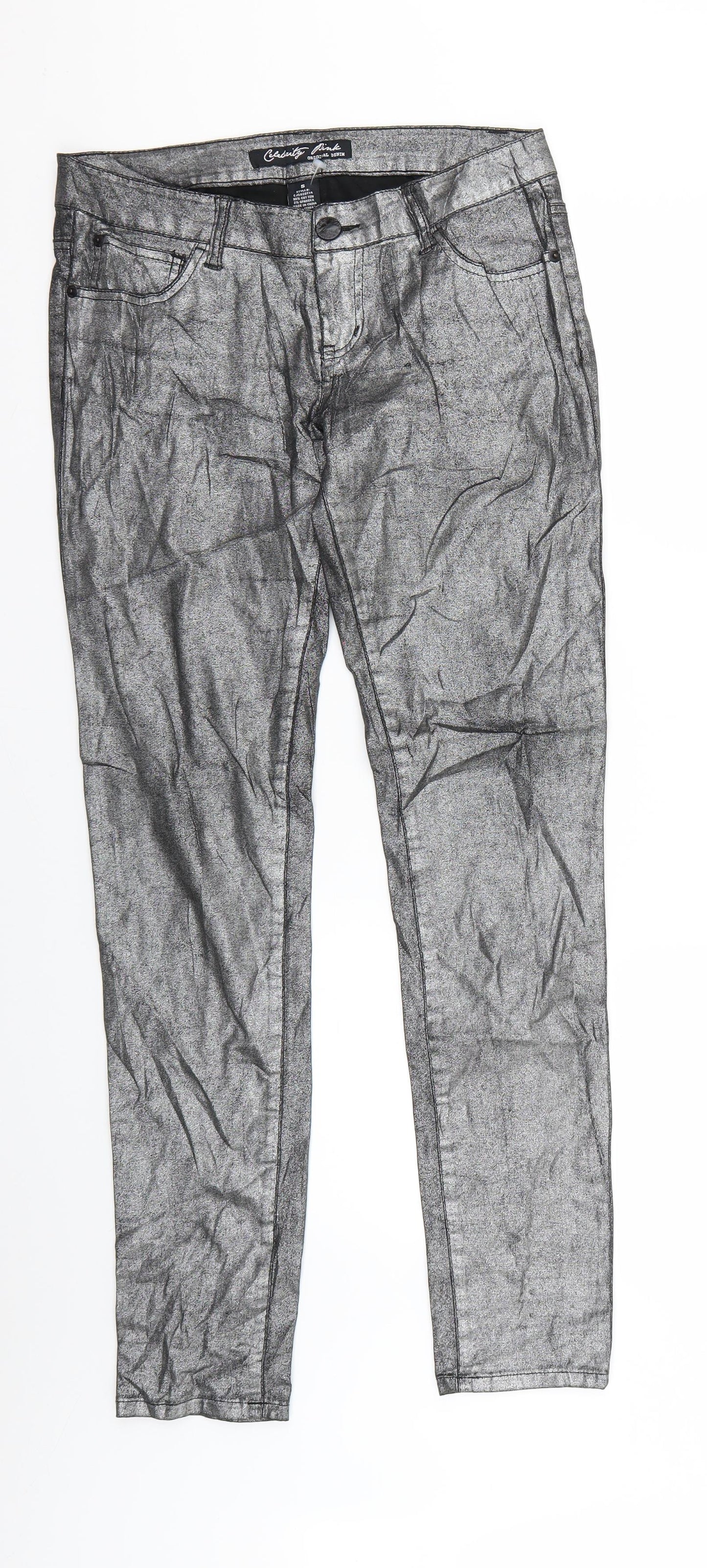 Celebrity Pink Womens Silver   Skinny Jeans Size 4 L29 in