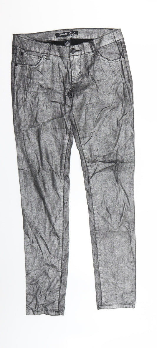 Celebrity Pink Womens Silver   Skinny Jeans Size 4 L29 in