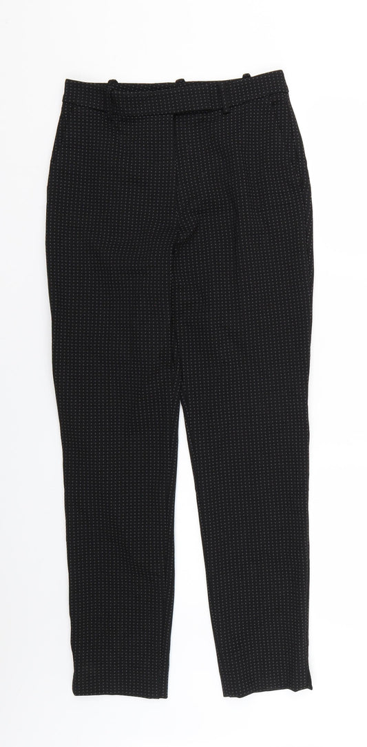 Marks and Spencer Womens Black Polka Dot  Trousers  Size 8 L27 in