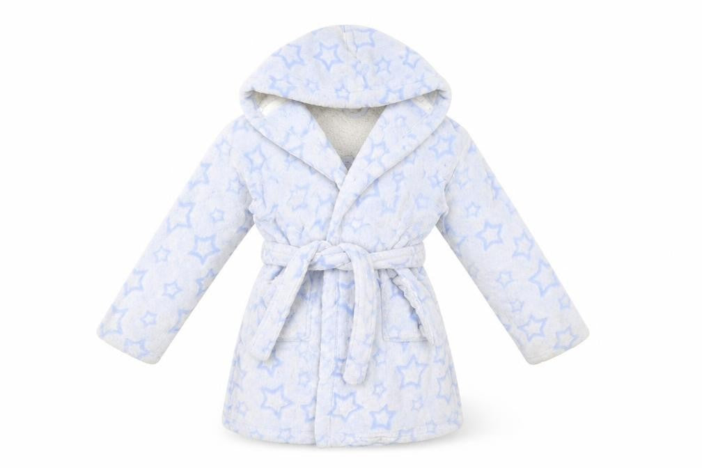 Nutmeg Girls Blue Geometric  Top Robe Size 9-10 Years
