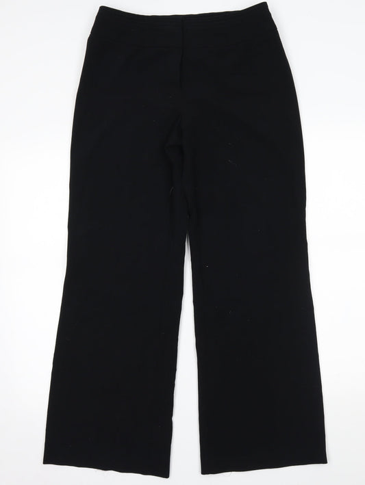 M&S Womens Black   Trousers  Size 10 L28 in -