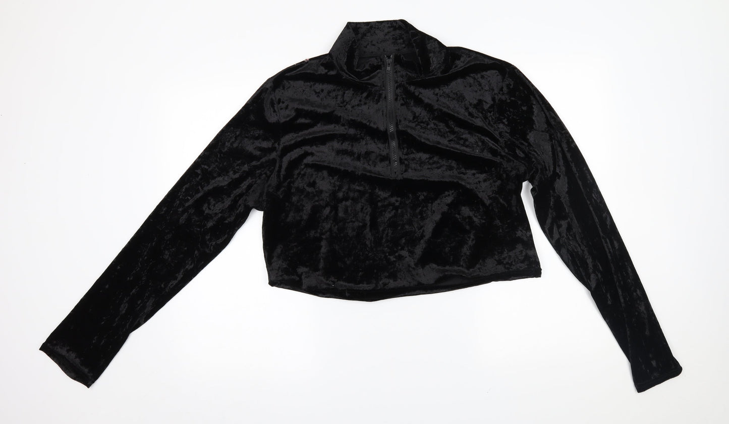 SheIn Womens Black   Pullover Sweatshirt Size XL  - cropped