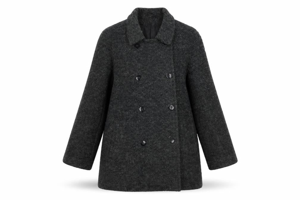Berkertex Womens Grey   Pea Coat Coat Size 12