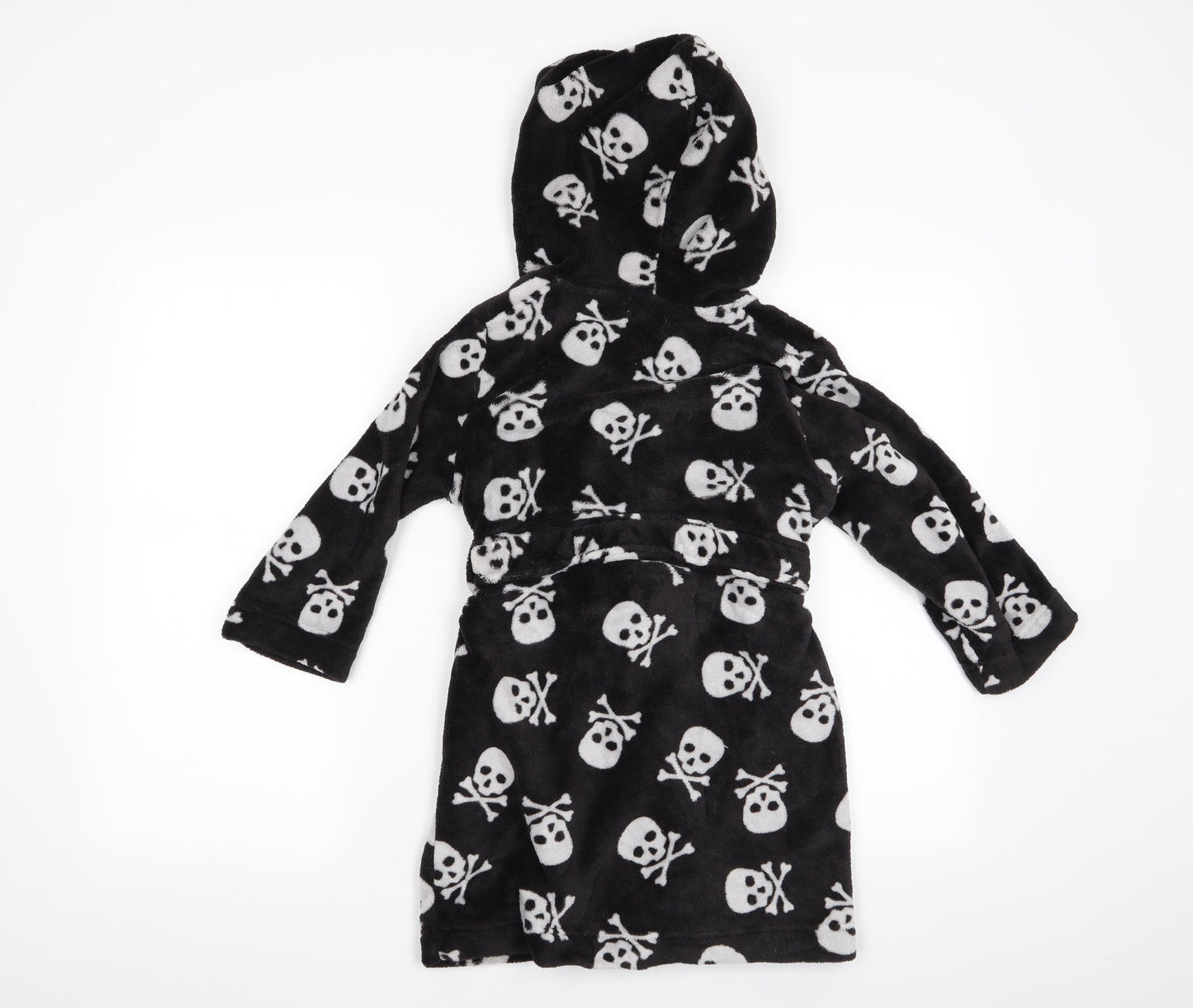 Bluezo Boys Black    Gown Size 5-6 Years  - Skull & Crossbone Print