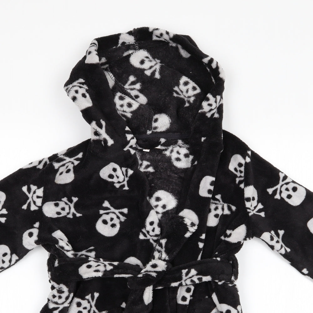 Bluezo Boys Black    Gown Size 5-6 Years  - Skull & Crossbone Print
