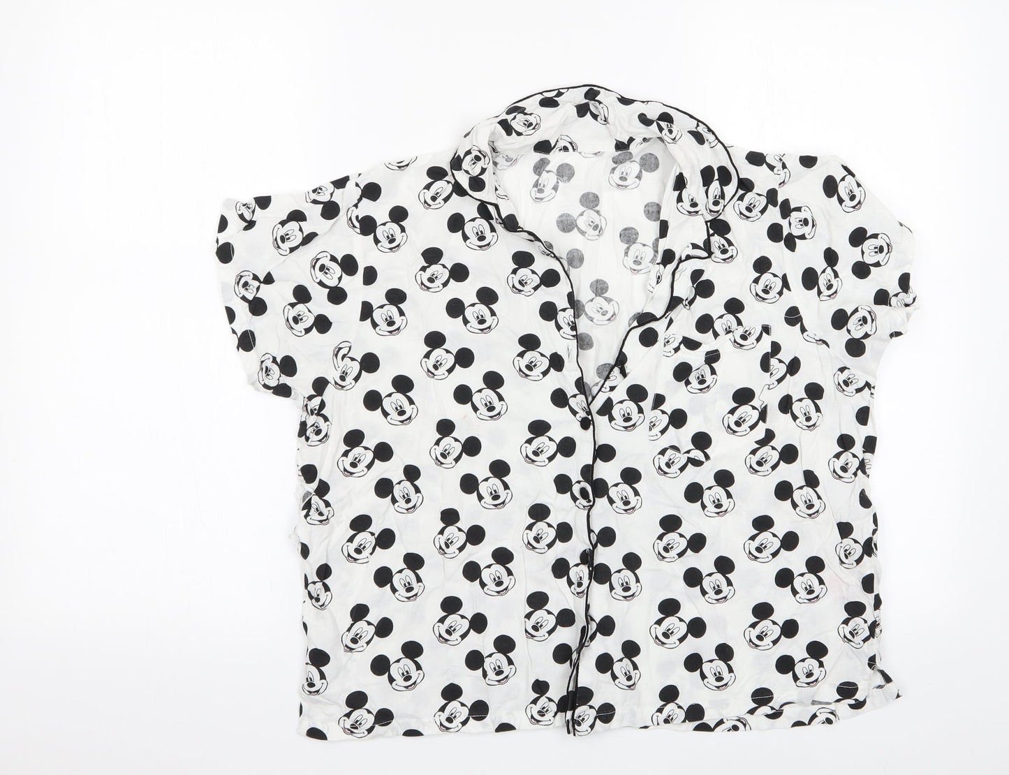 Love to Loun Womens White Animal Print   Pyjama Top Size M  - Minnie Mouse