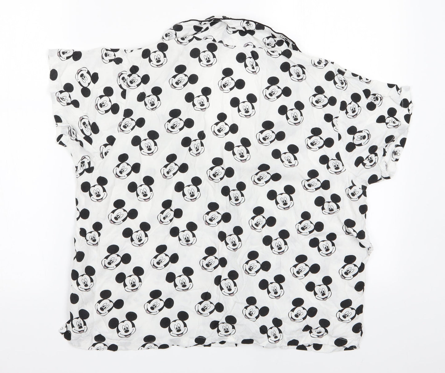Love to Loun Womens White Animal Print   Pyjama Top Size M  - Minnie Mouse