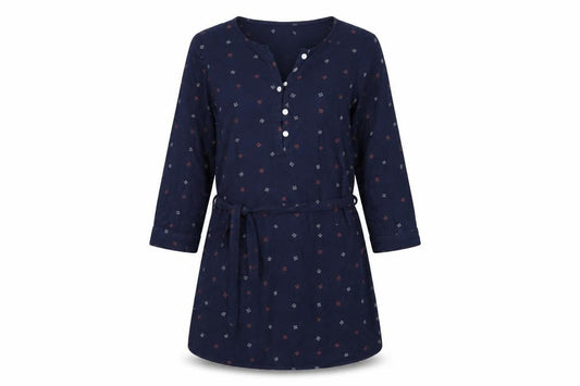 La Redoute  Girls Blue Geometric  Shirt Dress  Size 10 Years
