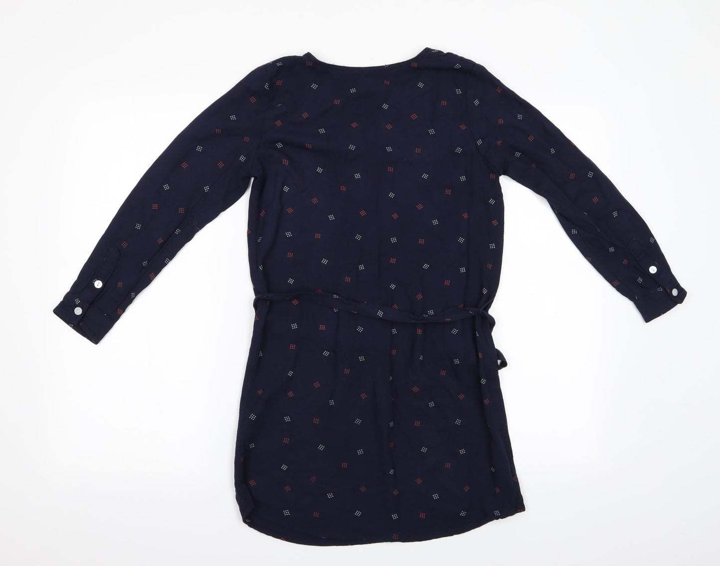 La Redoute  Girls Blue Geometric  Shirt Dress  Size 10 Years