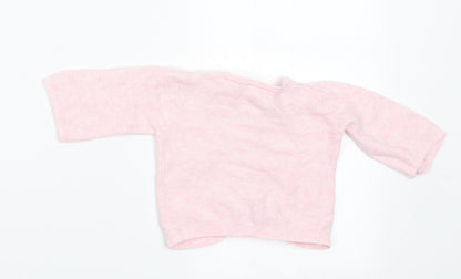 Back view of Gap girls’ pink cardigan jumper, size 0-3, months