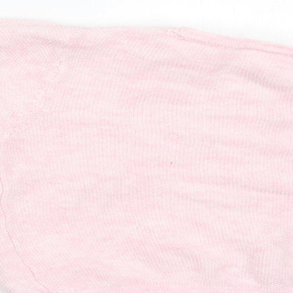 Brand and care label for Gap girls’ pink cardigan jumper, size 0-3, months