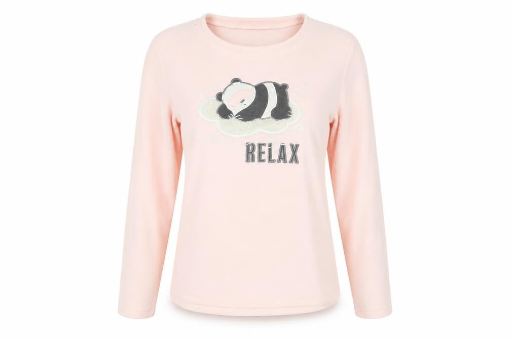 George Womens Pink Animal Print   Pyjama Top Size 8  - Sleeping Panda Relax
