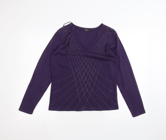 BM Womens Purple   Pullover Jumper Size S
