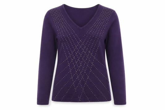Bonmarché Womens Purple Pullover Jumper Size S