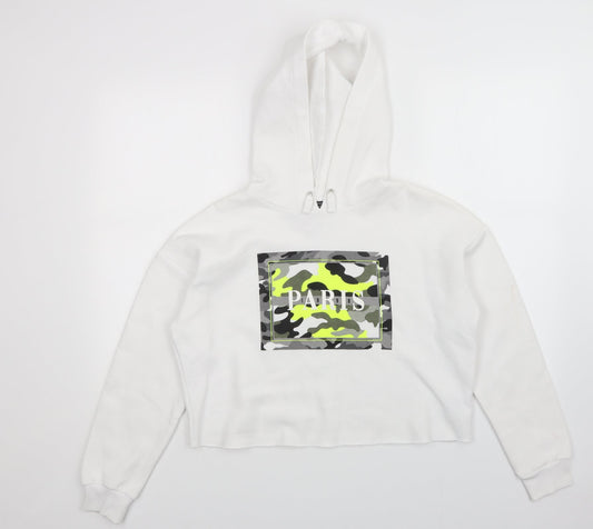 New Look Girls White   Pullover Hoodie Size 14-15 Years